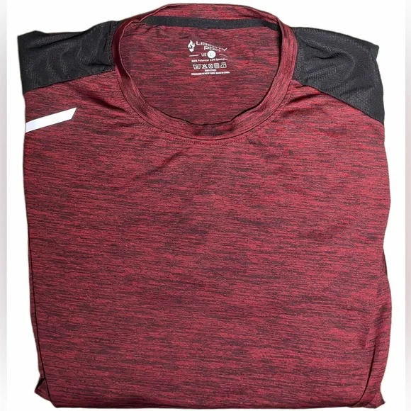 NEW Workout Liberty Pro Dri-Fit Burgundy Athletic T-Shirt -LRG - Picture 5 of 12